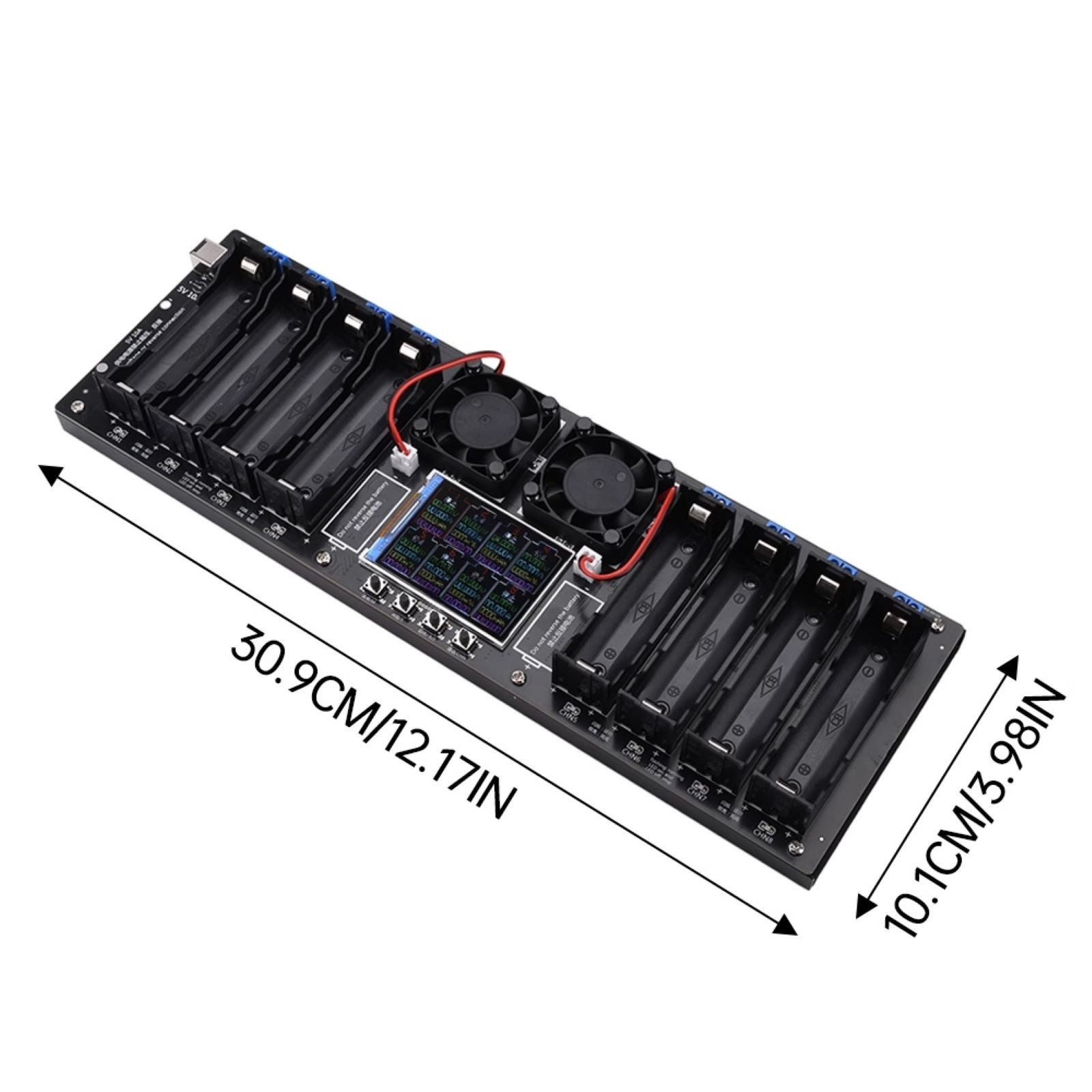 2.4in LCD Screen Internal Resistance Tester Apply 18650 battery holder