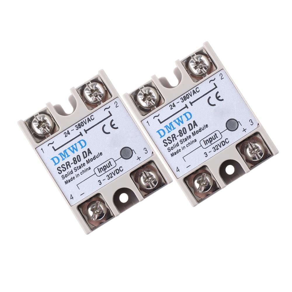 SSR 80DA Solid State Relay DC to AC 3 32V DC Input 24 380V AC Output 80A Heat
