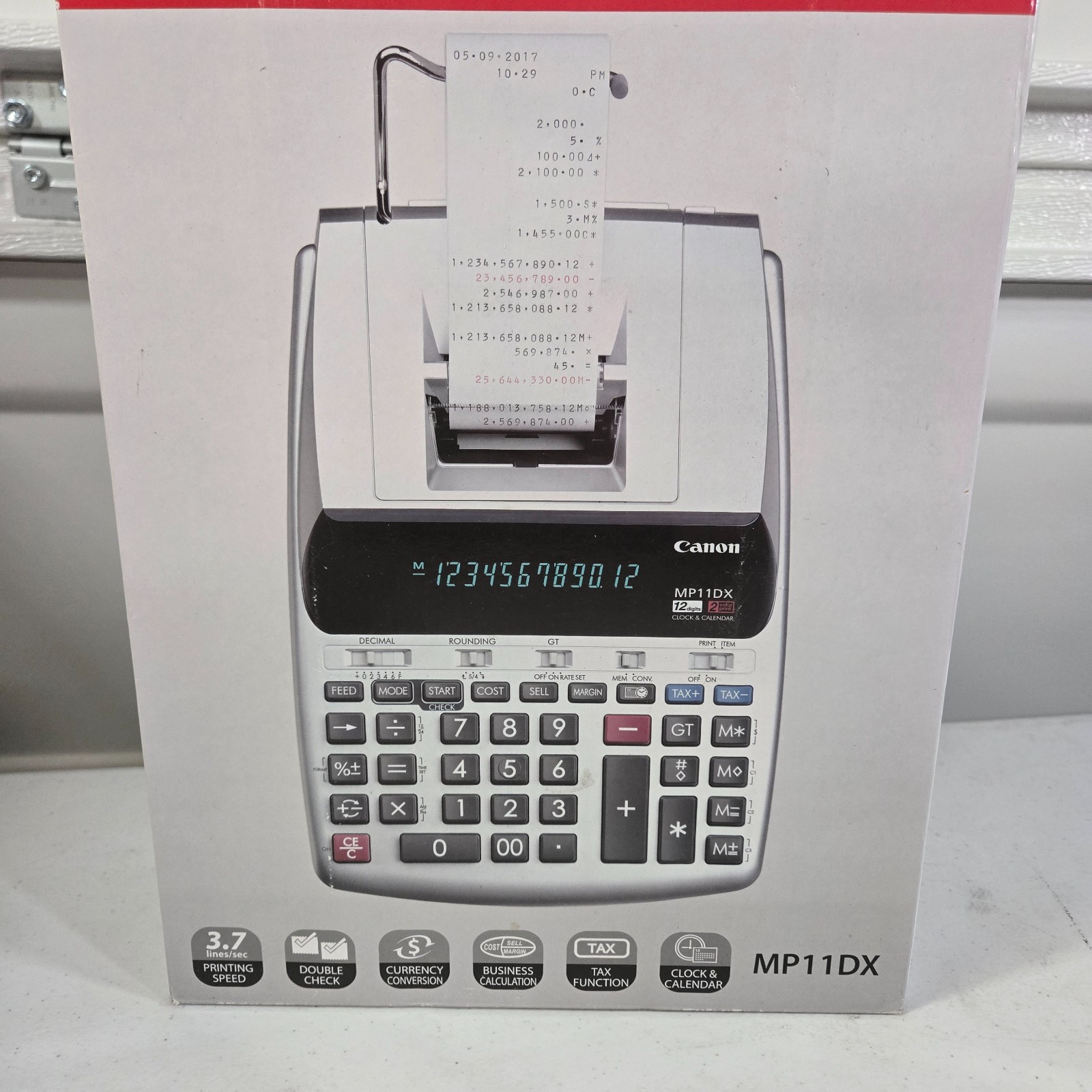 Canon MP11DX-2 Heavy Duty Desktop Printing Calculator 12-Digit 2-Color NEW T3