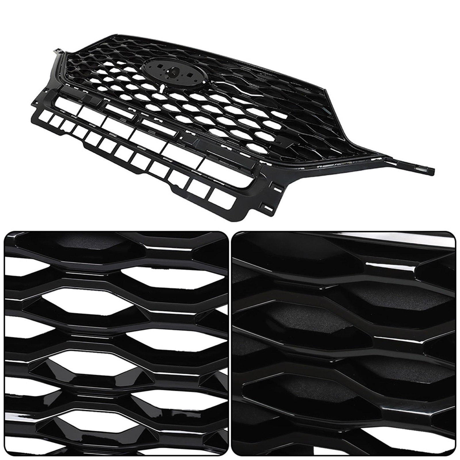 Black Front Bumper Grille Glossy Honeycomb Style Explorer ST 2020 2021 2022