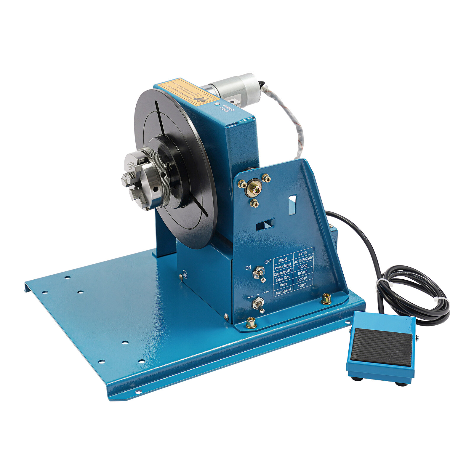 Small Workpieces Rotary Welding Positioner Turntable Table Blue 10W DC24V AC110V