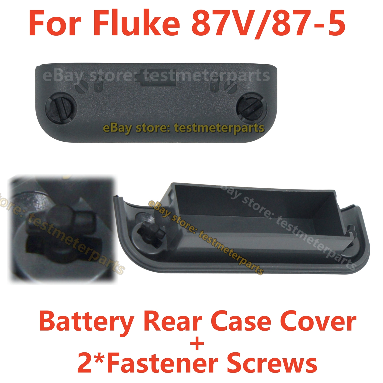 Battery Door Rear Case Cover For Fluke 87V/87-5 Multimeter With Fastener Screws