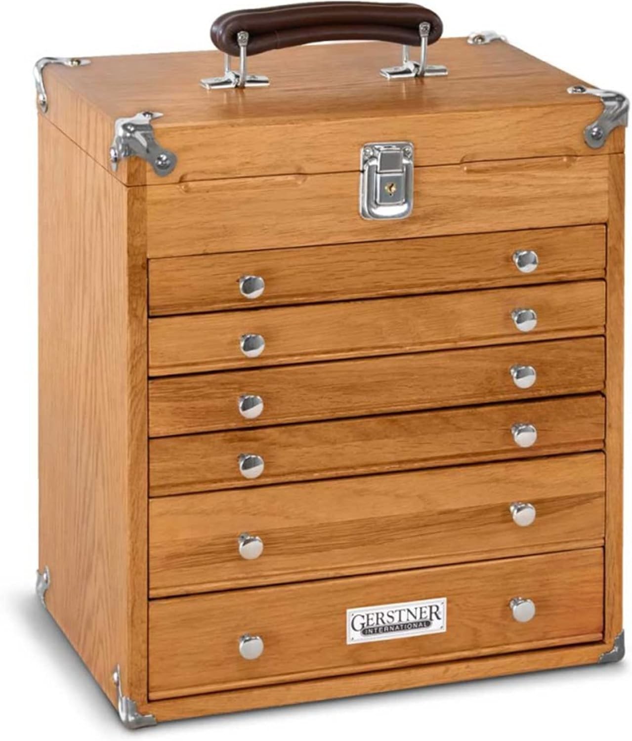 Gerstner International GI-T16 Red Oak 6-Drawer Collector’s Chest NEW!