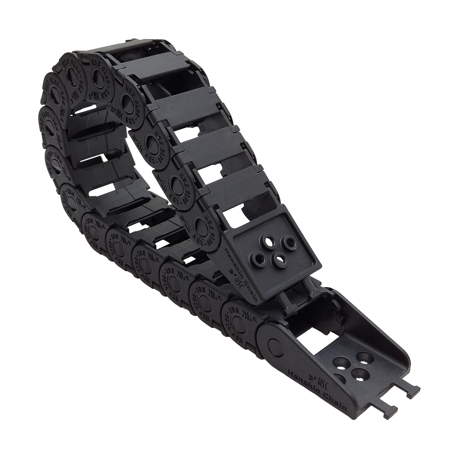Lot of 2 Hanshin HSP0180-2BN Energy Chain 25x14mm Inner, 37mm Radius, 14.75in