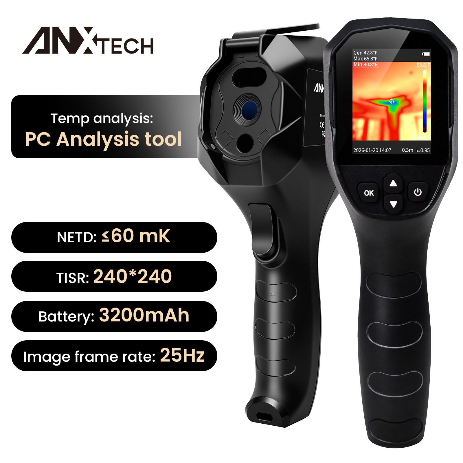ANXTECH TISR Resolution 240×240 Infrared Thermal Imager Thermal Imaging Camera