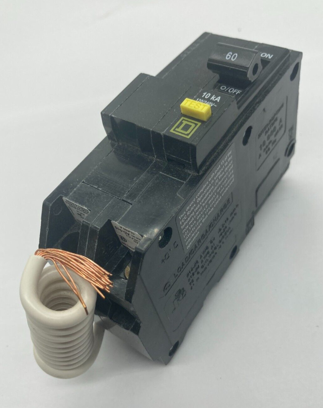 Square D QO260GFICP 2Pole 60 Amp 120 240V QO Plug In GFCI GFI Breaker New No Box