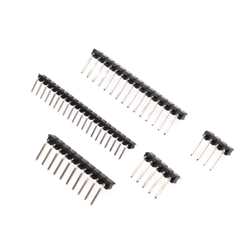 2.54mm 1*2 to 1*40Pin Male Header Pin Right Angle Single Row Strip PCB Connector