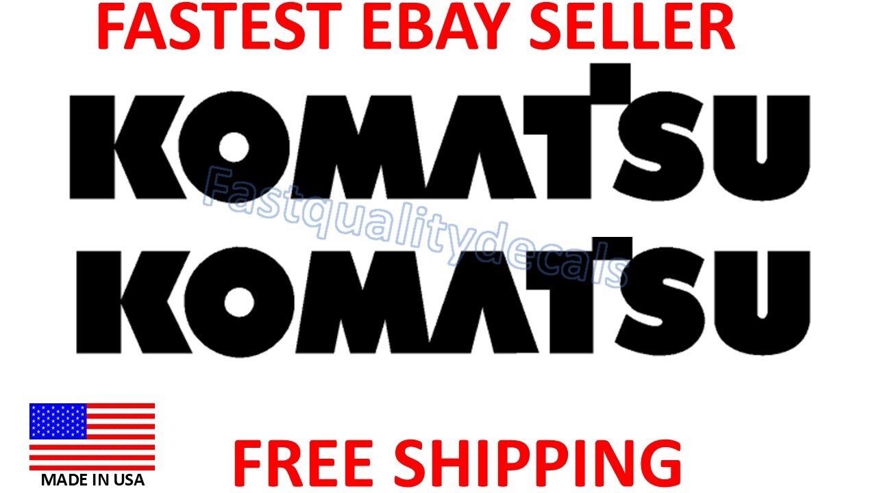 FOR Komatsu Black Decal Sticker Excavator Forklift Loader CHOOSE SIZE-SHIPS FAST