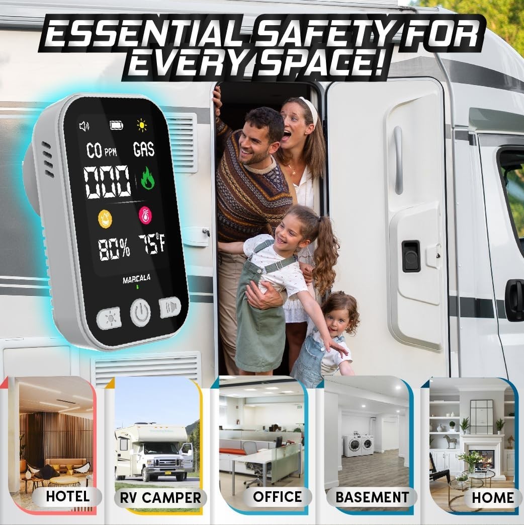 NEW Marcala CO & Gas Detector 1 Pack