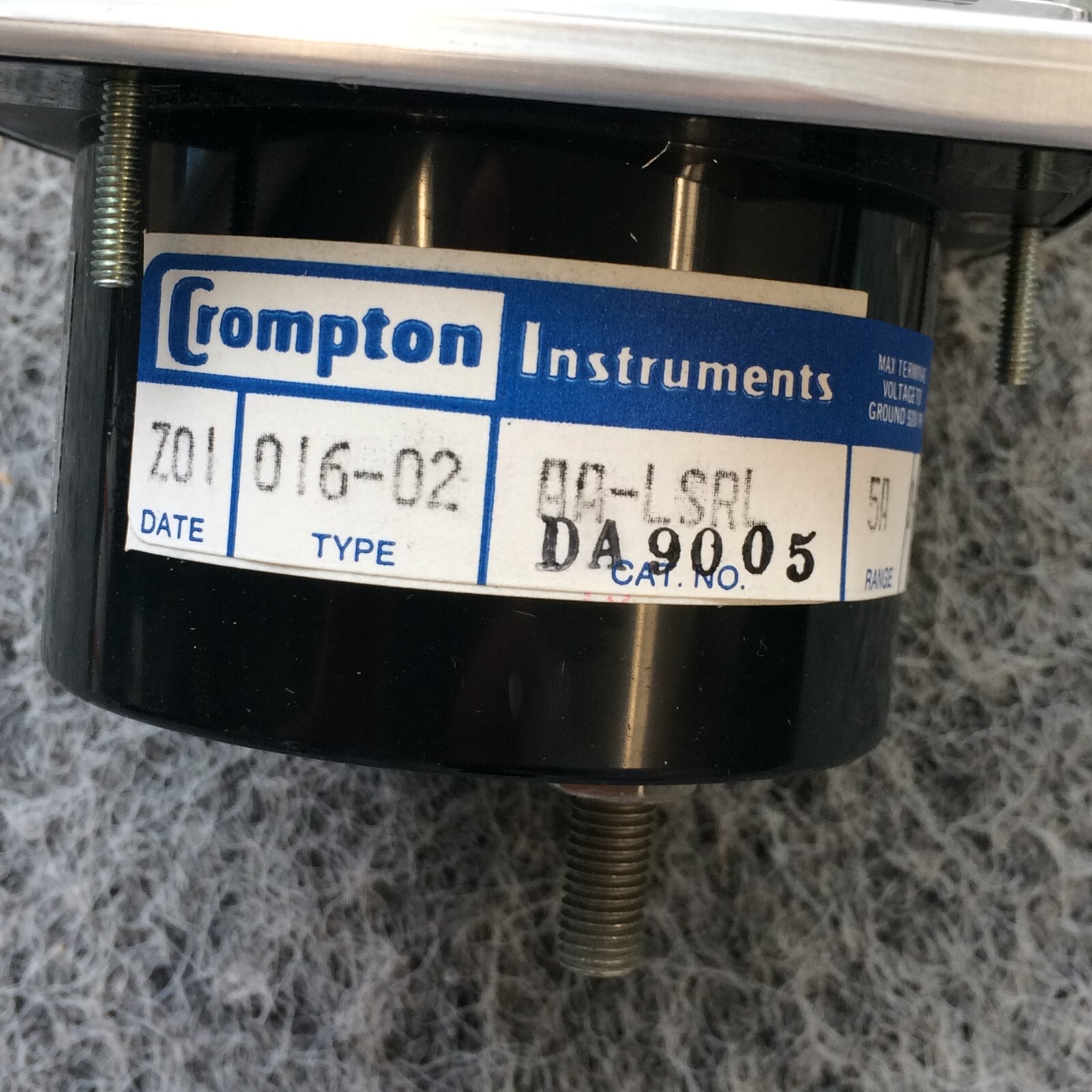 Crompton 016-02AA-LSRL-5A Panel Meter 0-200 AC Amps NOS