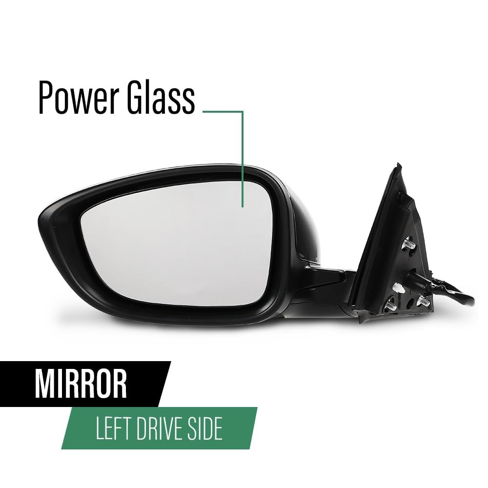 Power Mirror Left 3-Pin Manual Folding Honda Accord Sedan 18-22 76258TVAA02