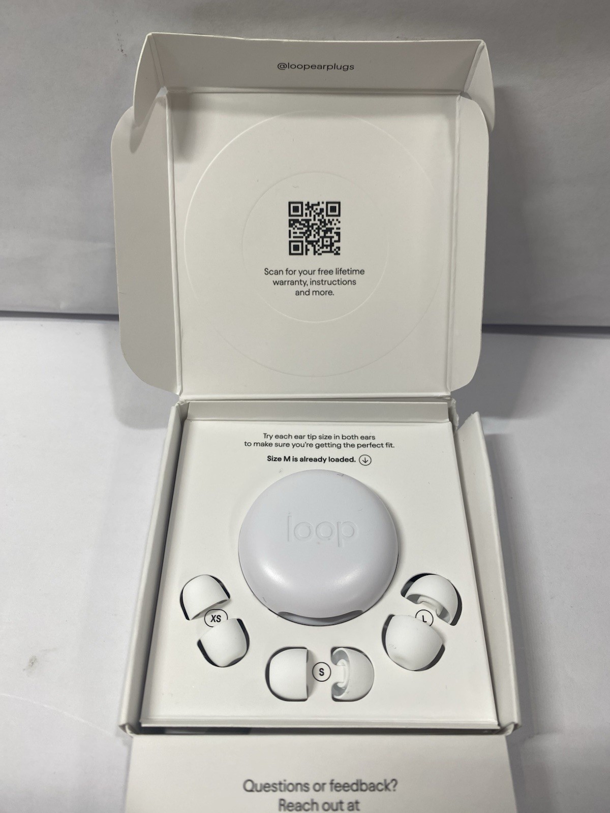 Loop Quiet 2 Earplugs – White – New – Open Box