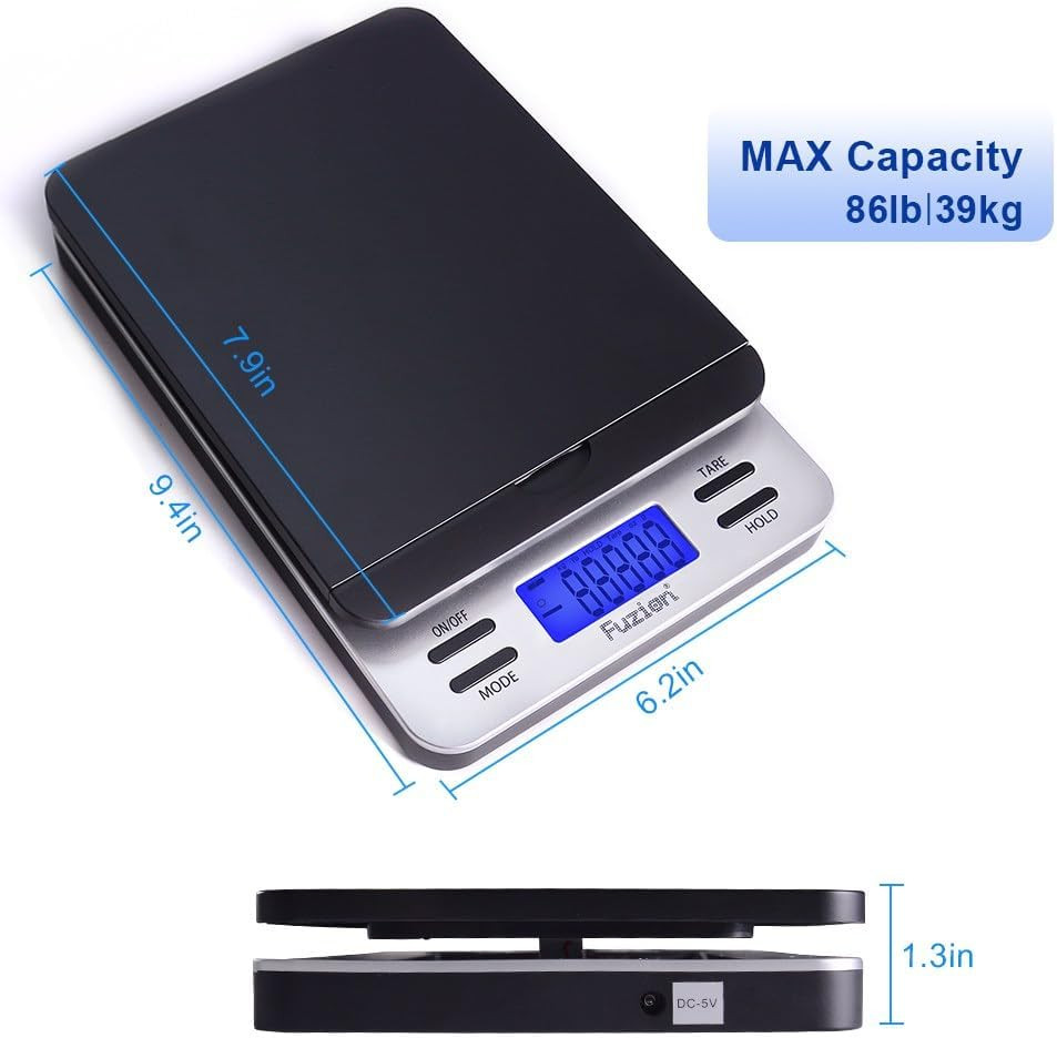 Shipping Scale, Accurate Digital Postal Scale 86 Lb/0.1 Oz | Hold and Tare Funct