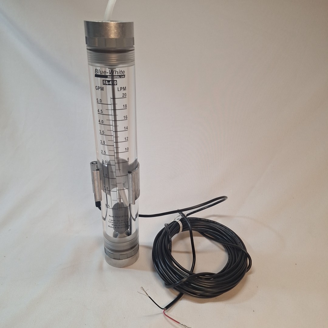Blue-White FA-41500LN-12 FA Series Flowmeter, 0.5 to 5GPM, 14005-002