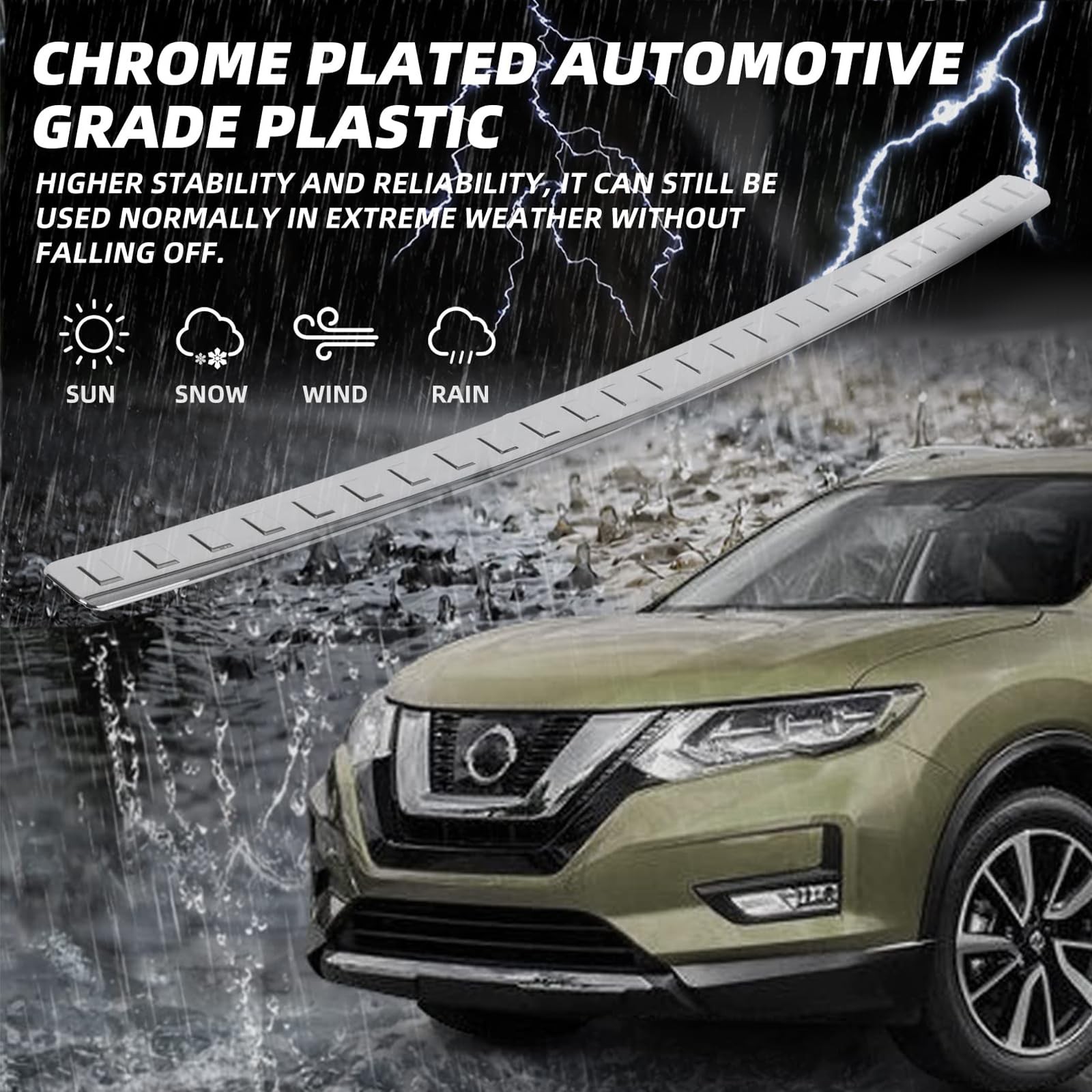 ECOTRIC Rear Bumper Guard Cover Pad Compatible with 20142020 Nissan Rogue 999…