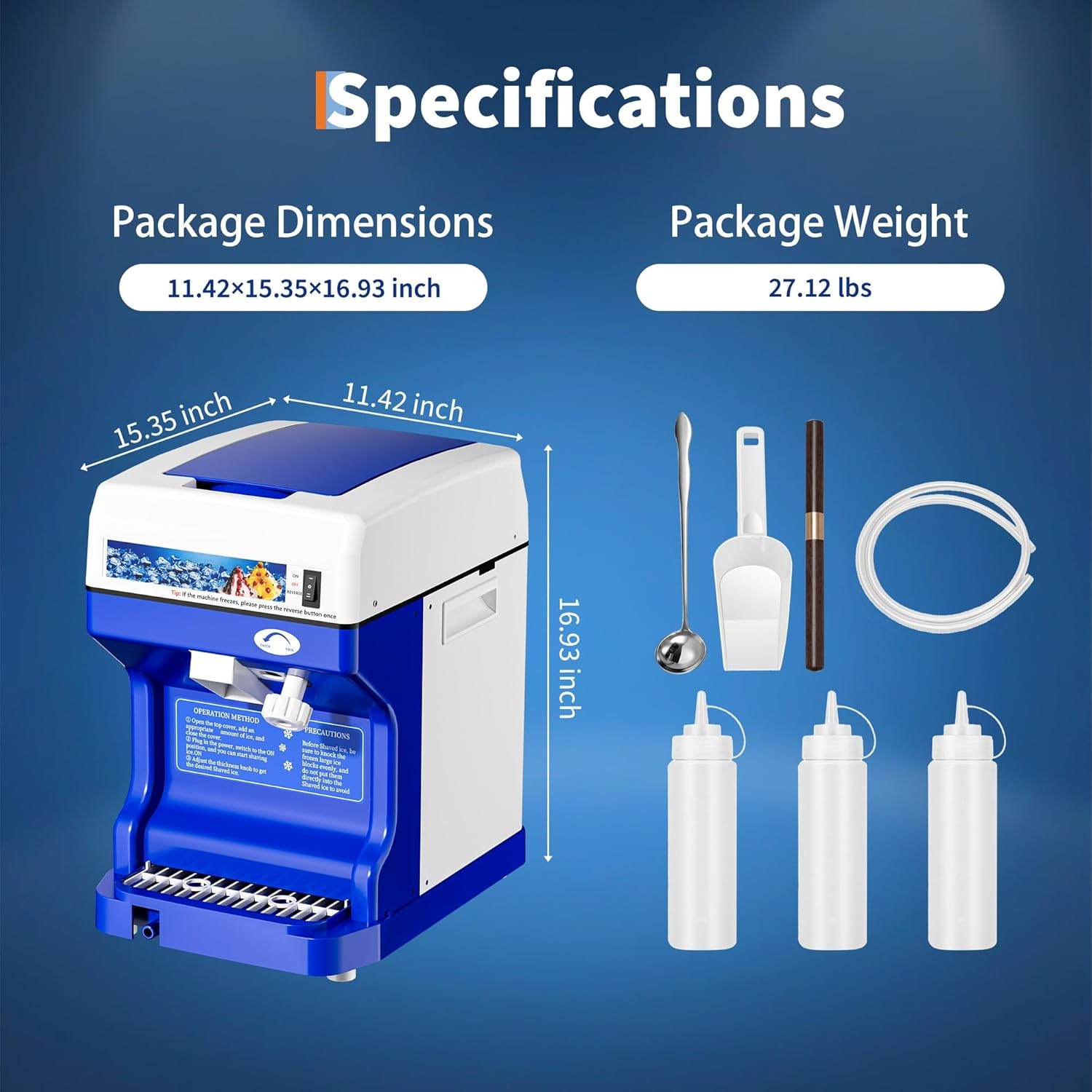 Garvee Ice Shaver Machine,Electric Snow Cone & Frozen Yogurt Maker,Ice Crusher