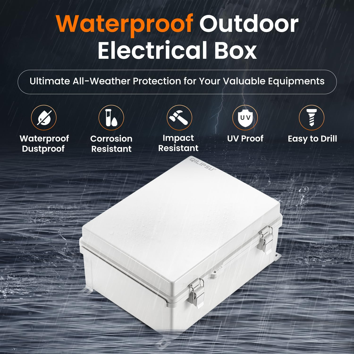 Waterproof Junction Box IP67 Outdoor Plastic Electrical Project Enclosure Weathe