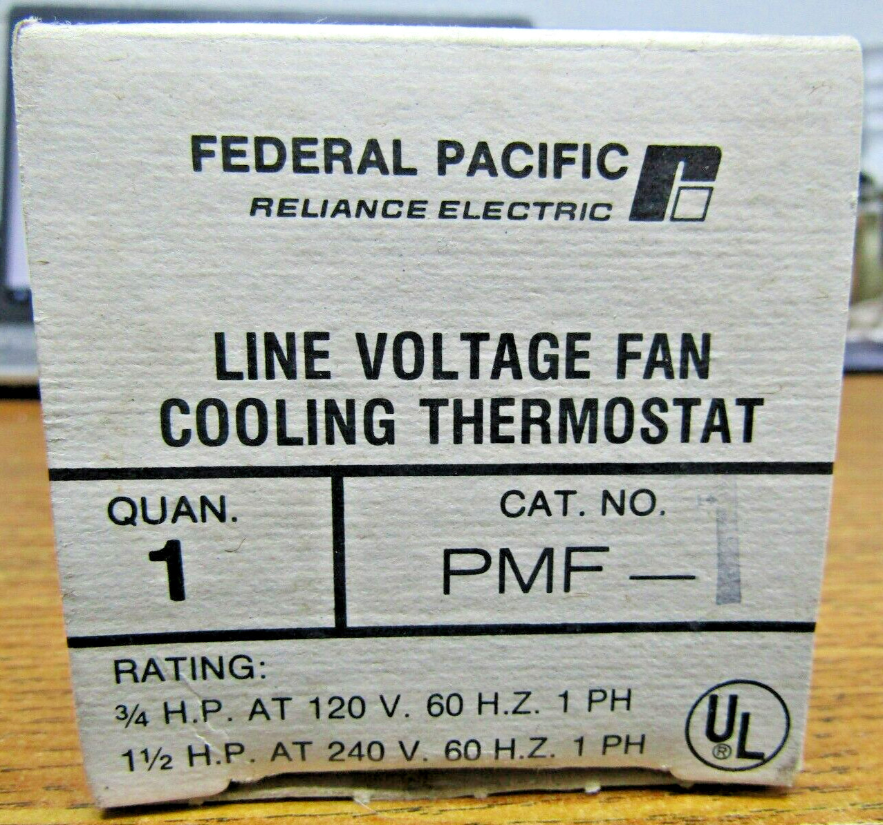 ✌NEW FEDERAL PACIFIC RELIANCE ELECTRIC LINE VOLTAGE FAN COOLING THERMOSTAT PMF-1