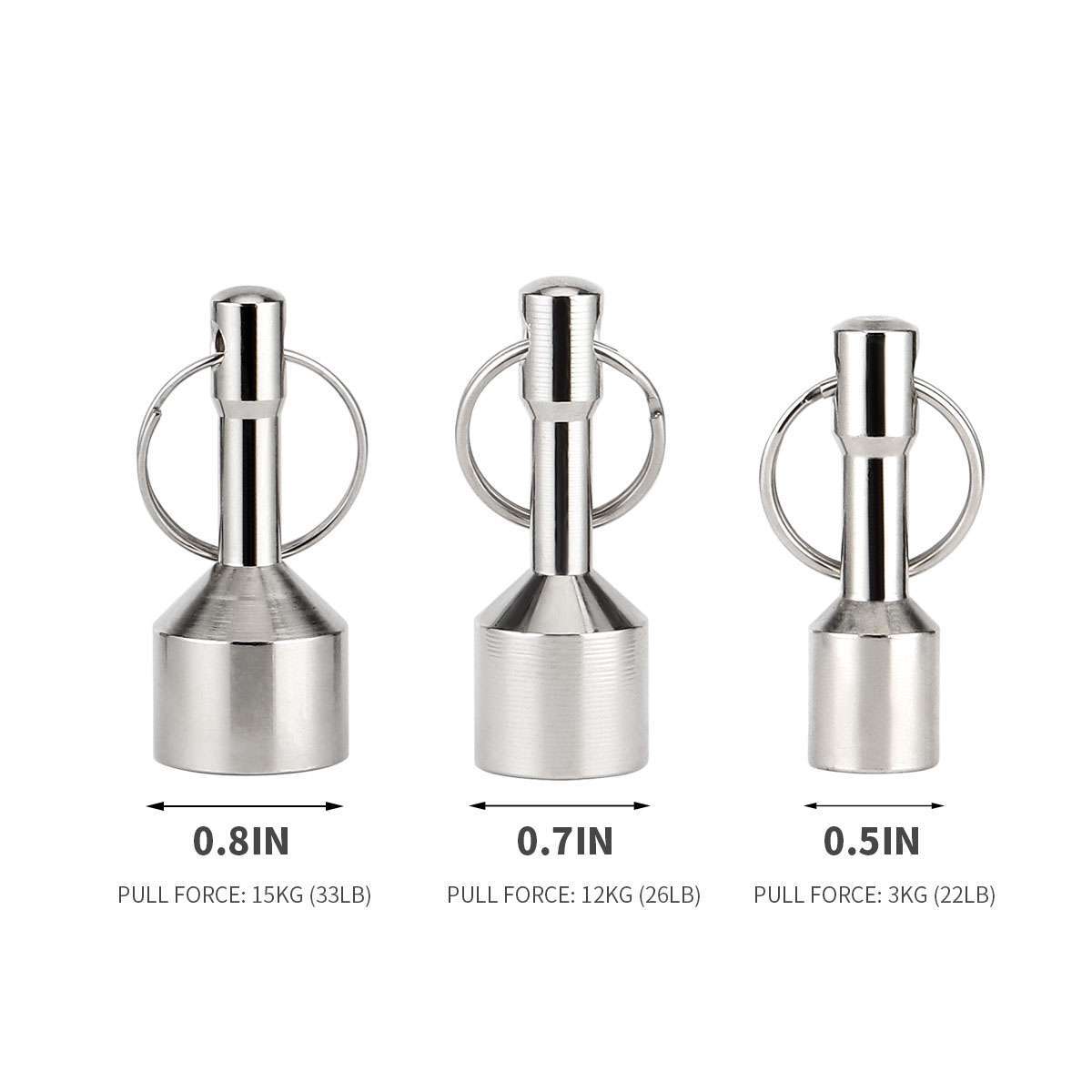 2 Pcs Keychain Rare Earth Magnet For Testing Gold Silver Jewelry Precious Tools