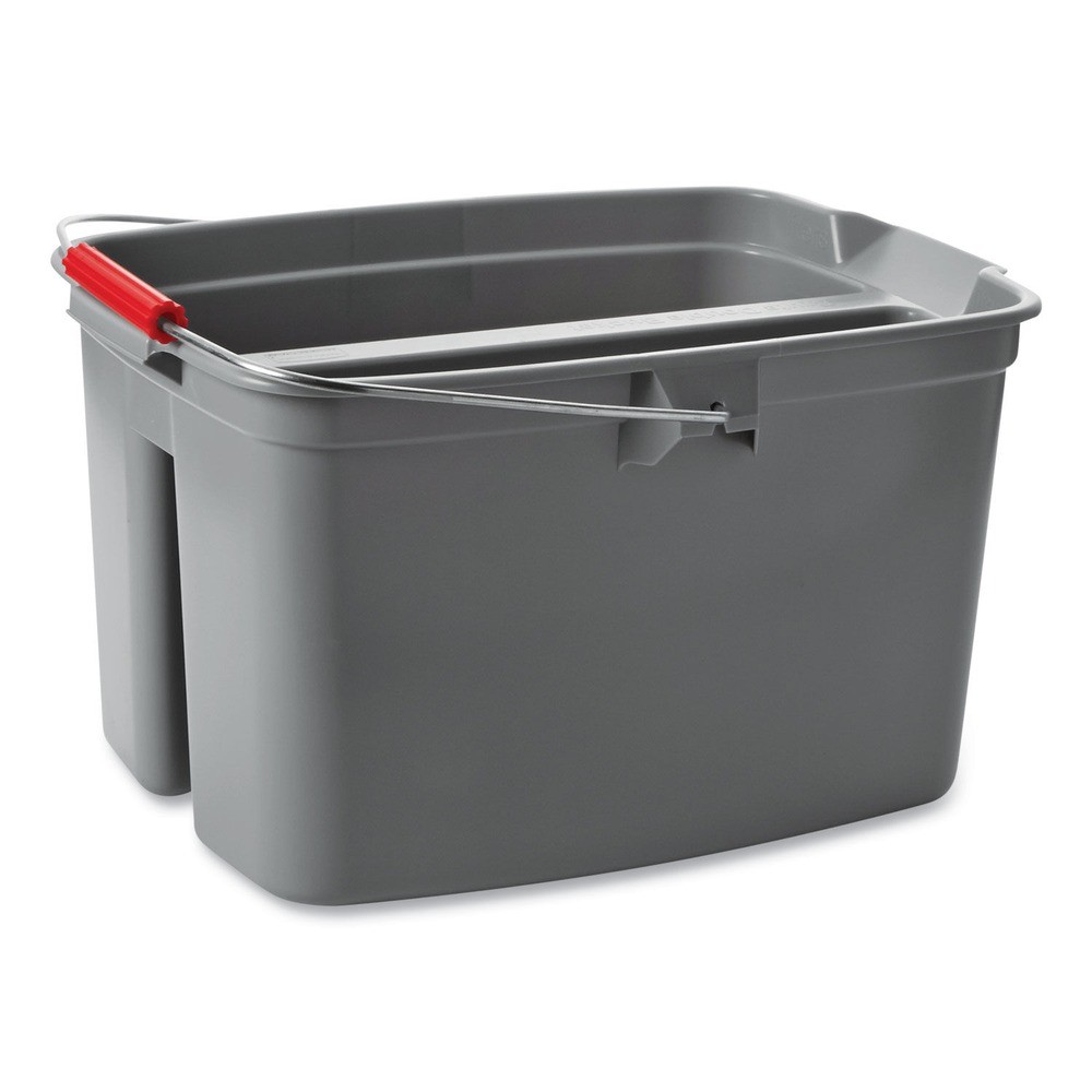 Rubbermaid Commercial 2617GRA 17 qt. Plastic Double Utility Pail – Gray New
