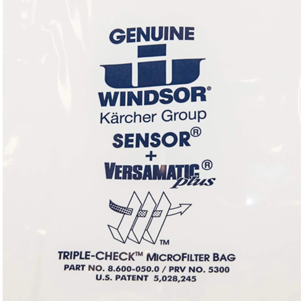 Windsor Karcher Genuine Triple-Check Microfilter Bag 8.600-050.0 for Sensor and