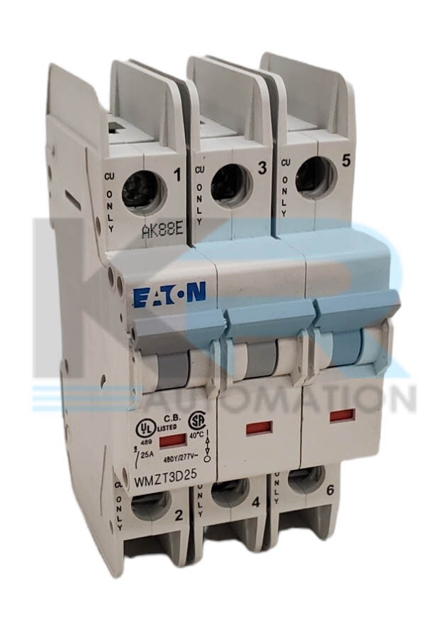 NEW Eaton WMZT3D25 Circuit Breaker 3 Pole 415V 50/60Hz 21 lb-in Torque 25A