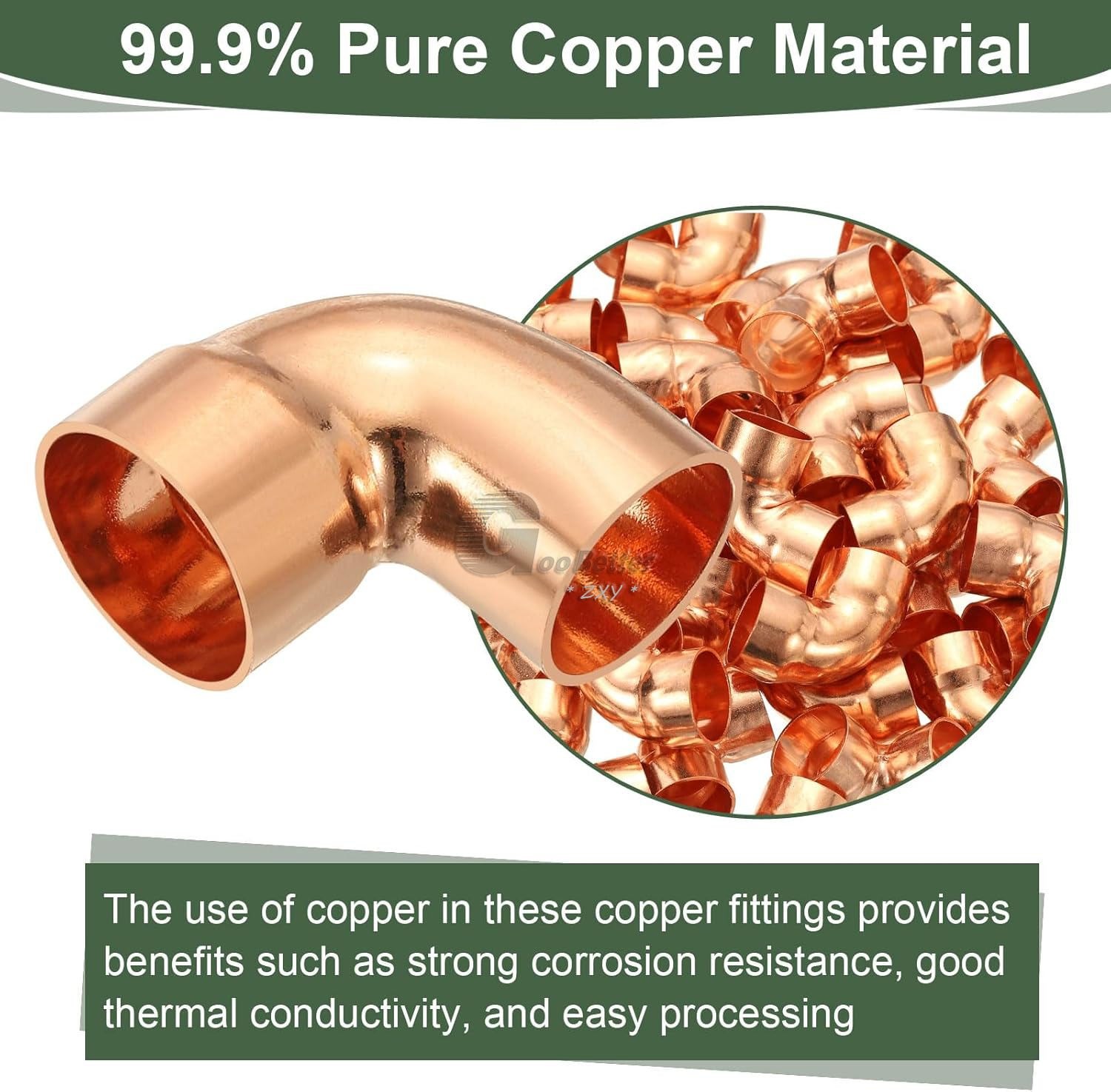 10mm to 108mm IG Copper End Feed Pipe Fittings,Coupler,90 degree Elbow