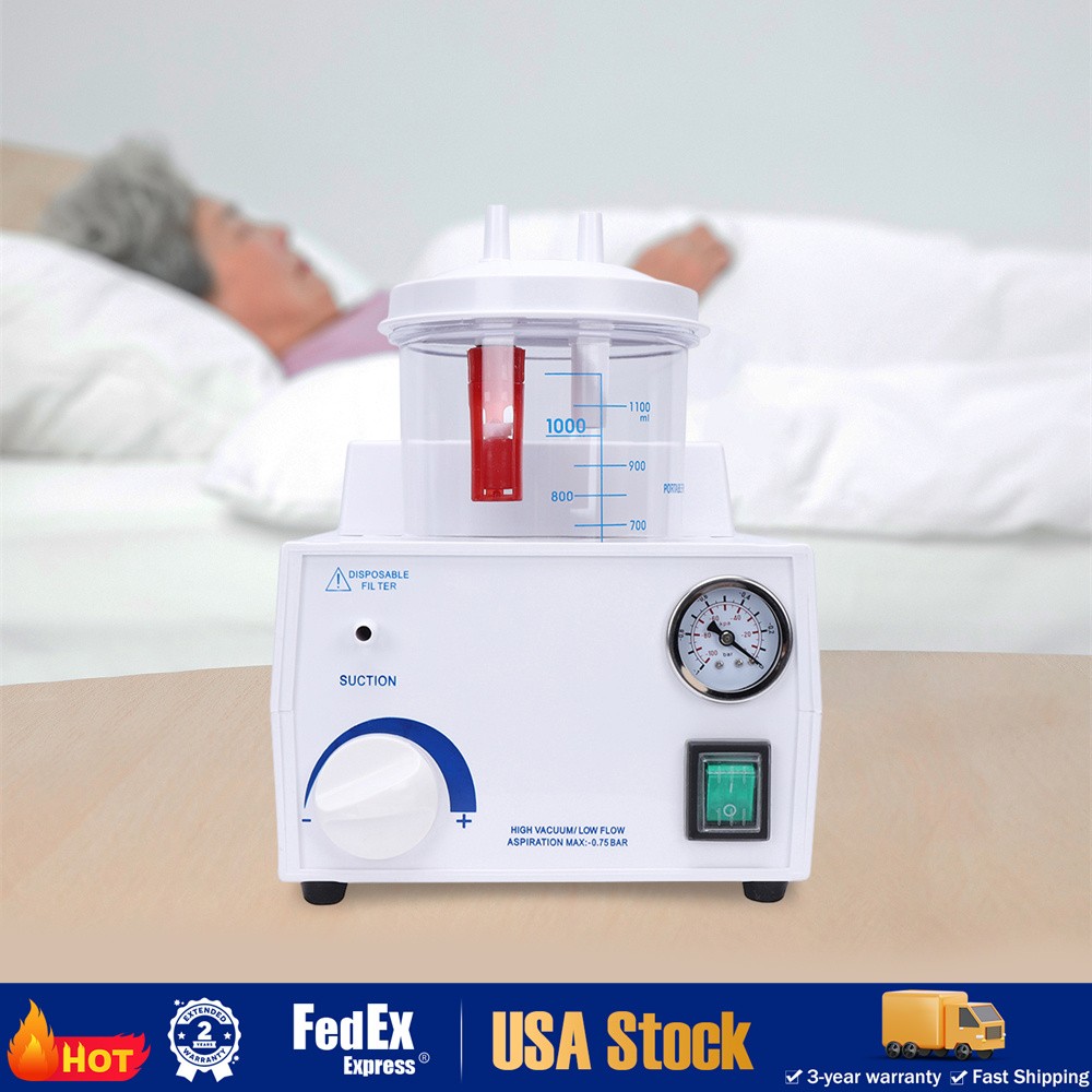 Portable Dental Phlegm Suction Unit Emergency Medical Vacuum Aspirator Machine