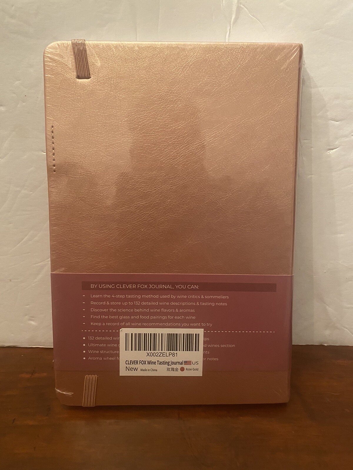 Clever Fox Wine Journal for Tasting – A5 (5.8» x 8.3») Rose Gold – Hardcover