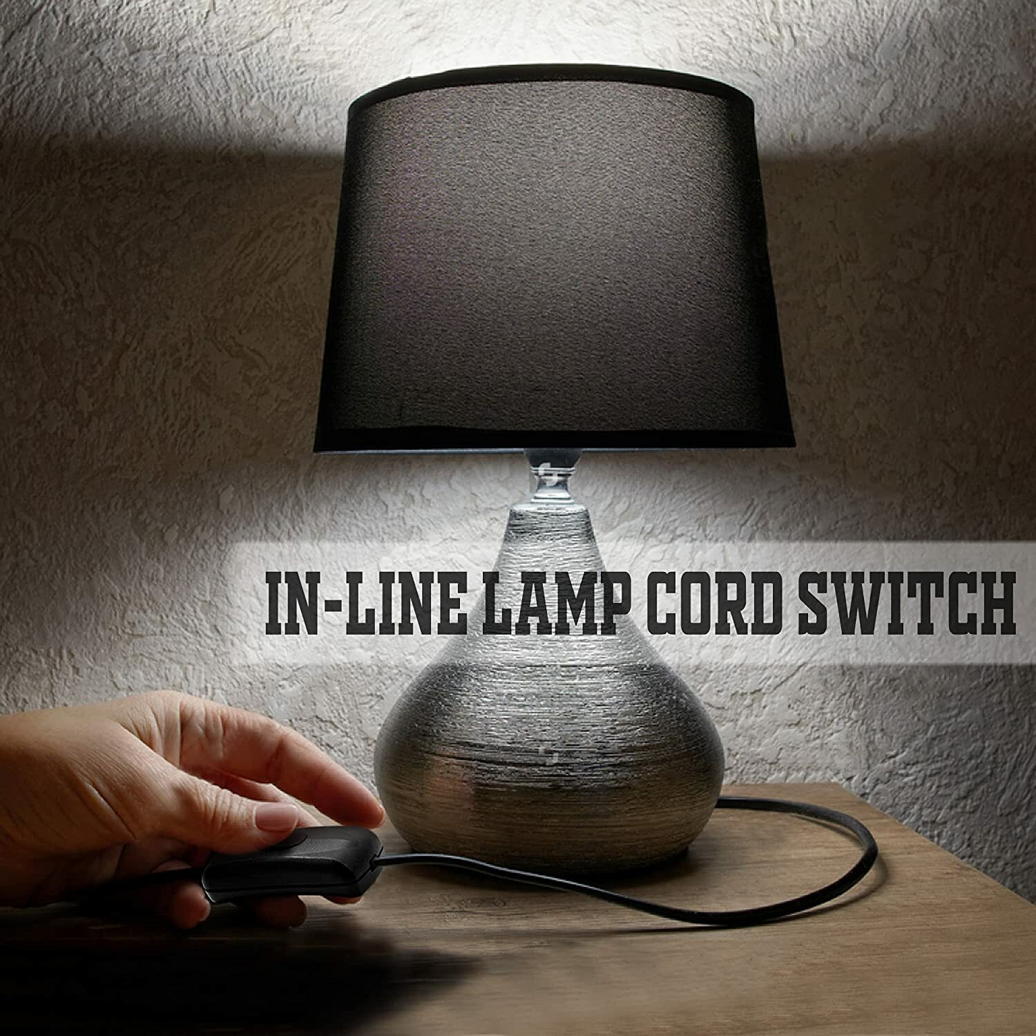 Betus Inline Cord Switch – On/Off in Line Cord Appliance Button Switches 2-Pack