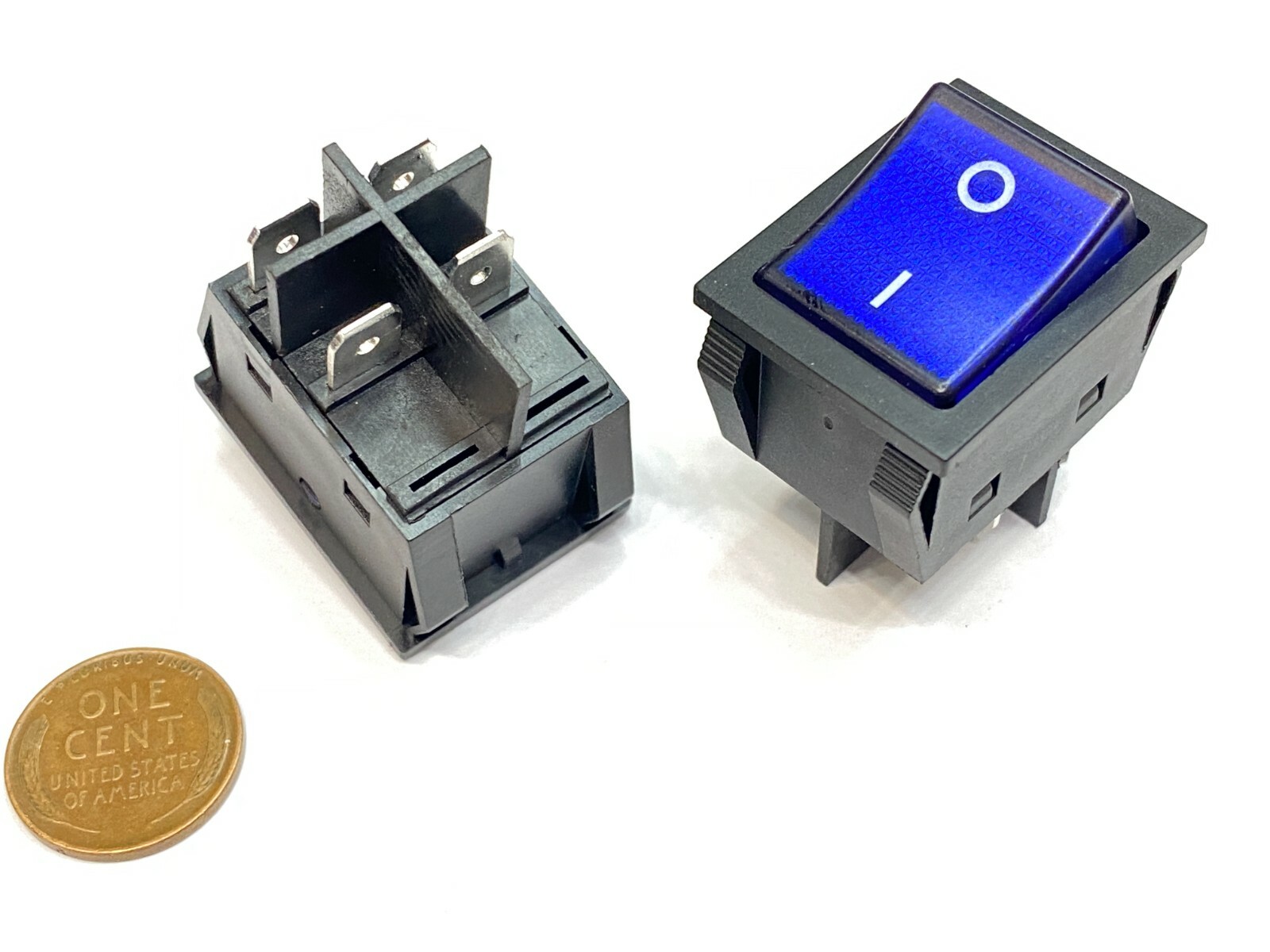 2 Pieces Blue 4 pin kcd4 30a rocker switch on off 12v 125v 250v kcd2-201n-B B5