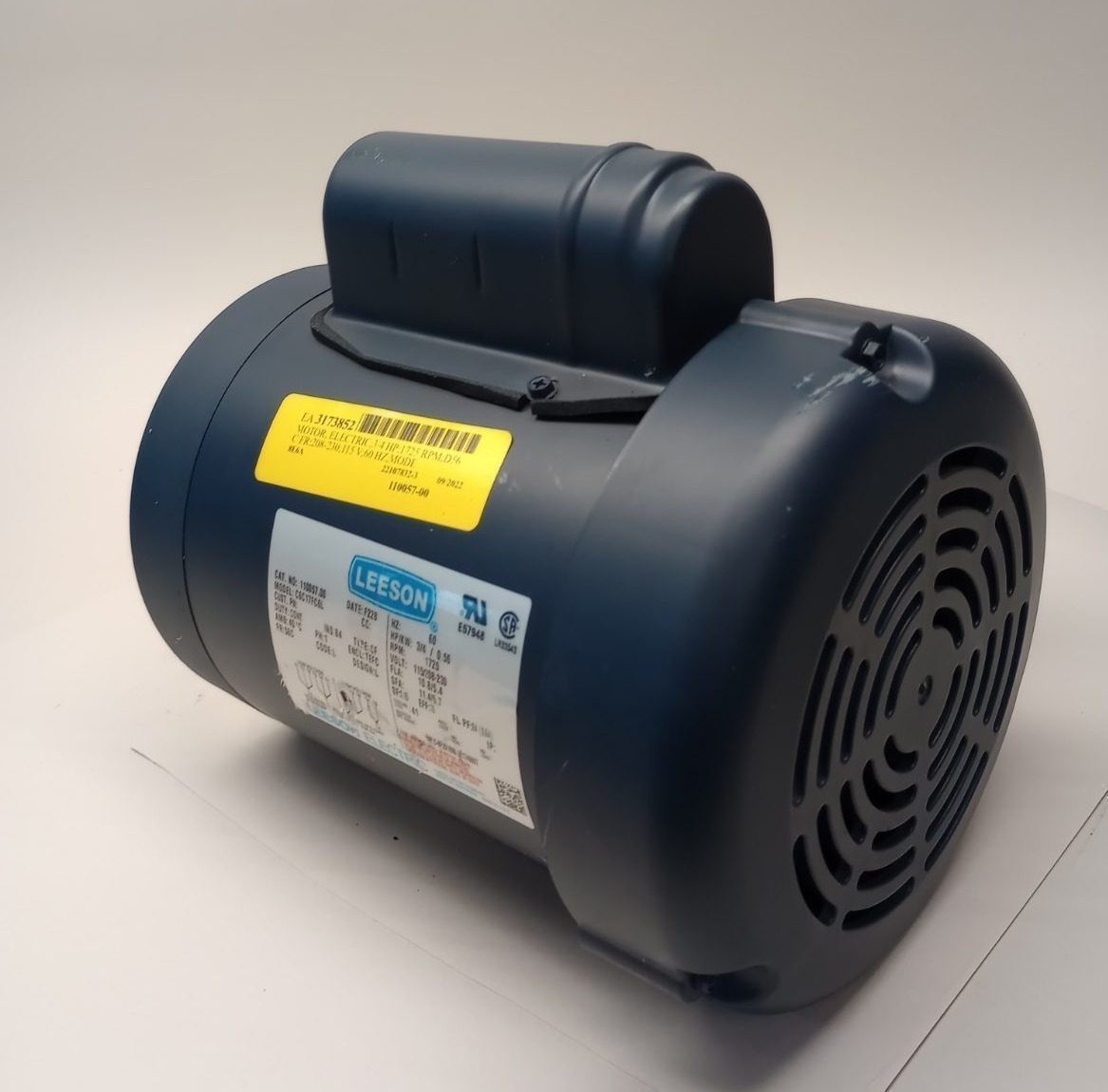 Leeson 110057.00 Electric Motor C6C17FC6L 1ph 0.75hp 115V/208-230V 56C 1725rpm