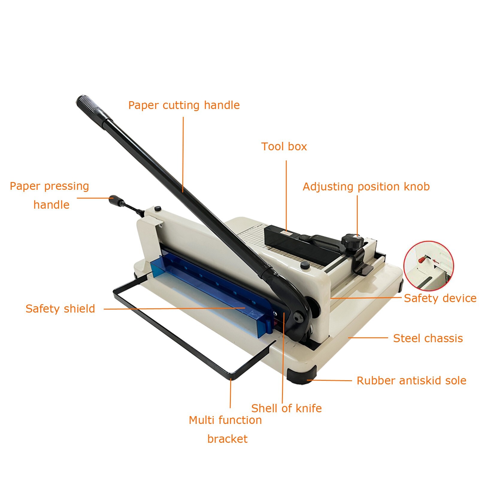 12.2in A4 Size Stack Paper Cutter Heavy Duty 4cm Thick Layer Paper Cutter Steel