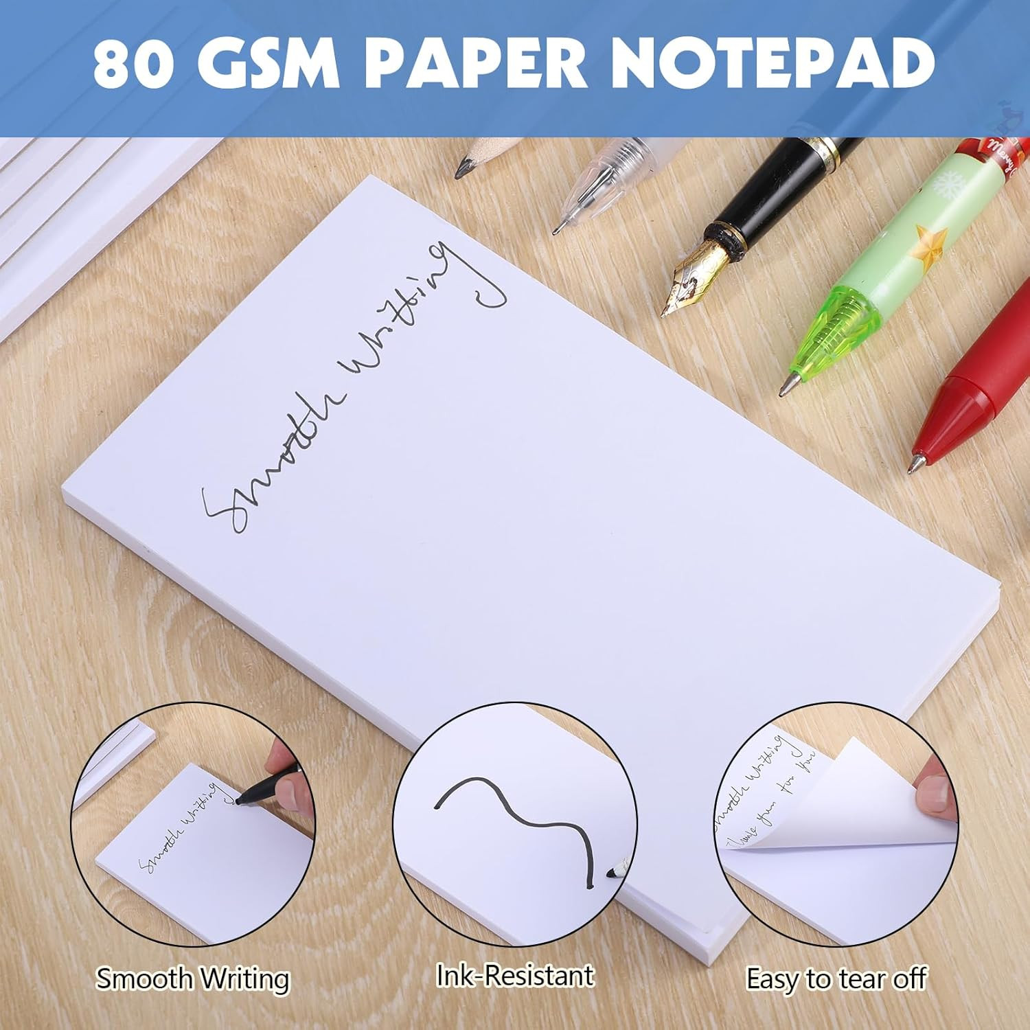 10 Pack Note Pads, 3″X 5″ Writing Pads Scratch Pad 50 Sheets per Pad Small Memo