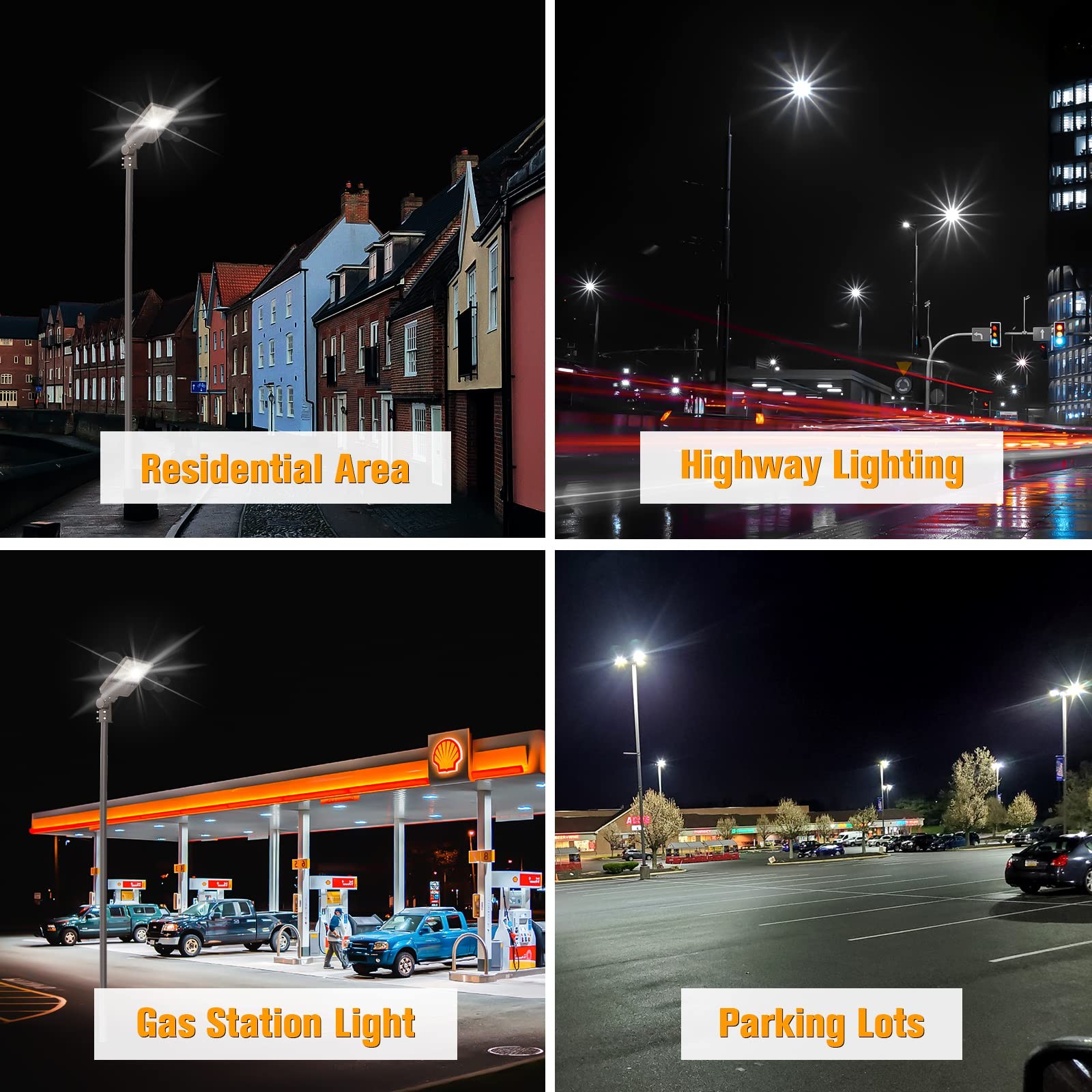 200W LED Parking Lot Light Commercial Outdoor IP65 Shoebox Street Pole Lamp