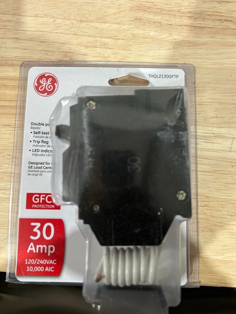 GE THQL2130GFT 2 Pole 30 Amp 120 240V THQL Plug On GFI General Electric Breaker