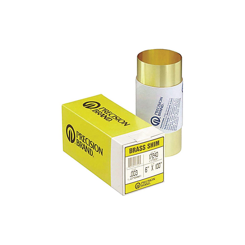 PRECISION BRAND 17265 Shim Stock,6″ W,100″ L,0.004″ Thk 3L494