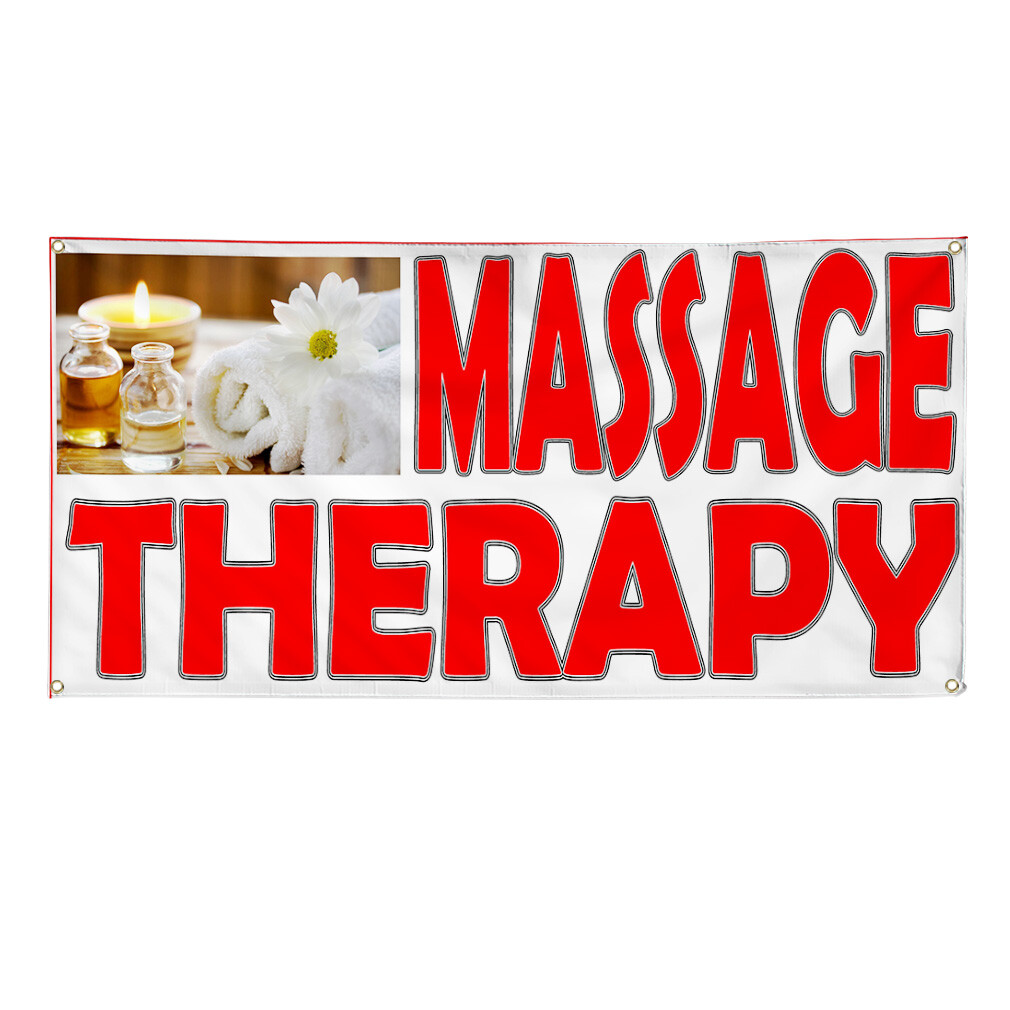Vinyl Banner Multiple Sizes Massage Therapy Weatherproof Industrial Yard Signs