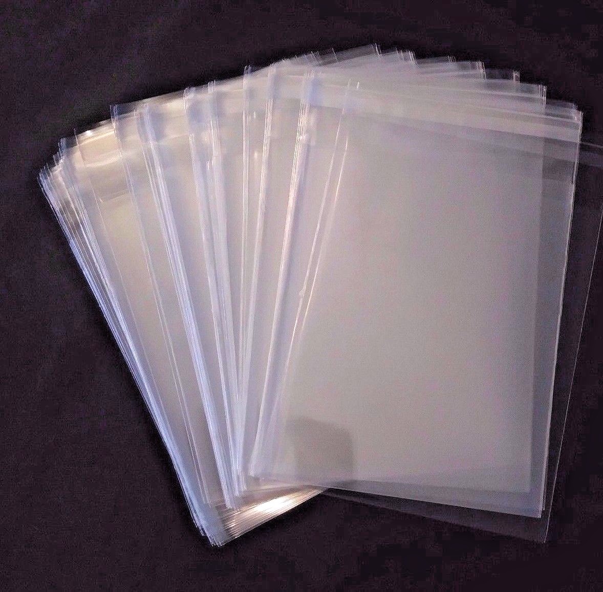 Clear Resealable Self-Adhesive Cello Lip Plastic Bags 5-3/4 x 8-3/4 1.2Mil Poly