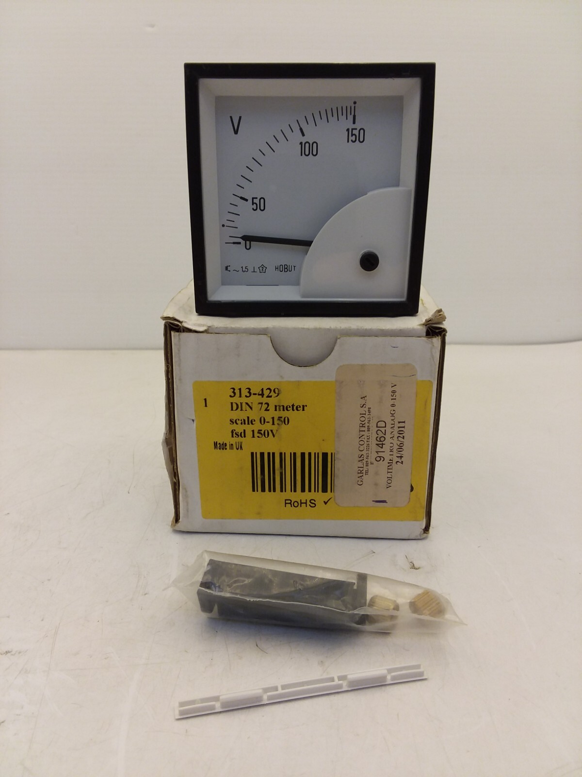 HOBUT 313-429 ANALOGUE VOLTMETER AC, 68MM X 68 MM -25°C/-13°F TO +40°C/104°F NIB