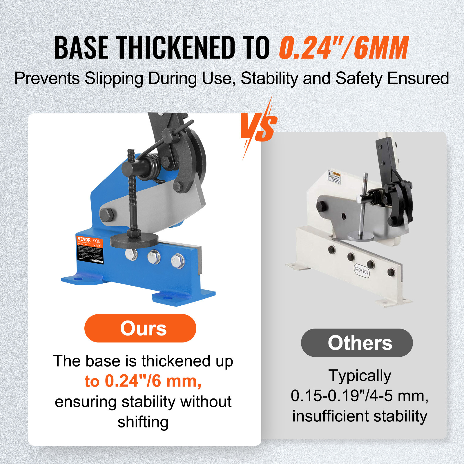 VEVOR 5″ Manual Hand Plate Shear Benchtop Cutter Metal Sheet Processing Q235