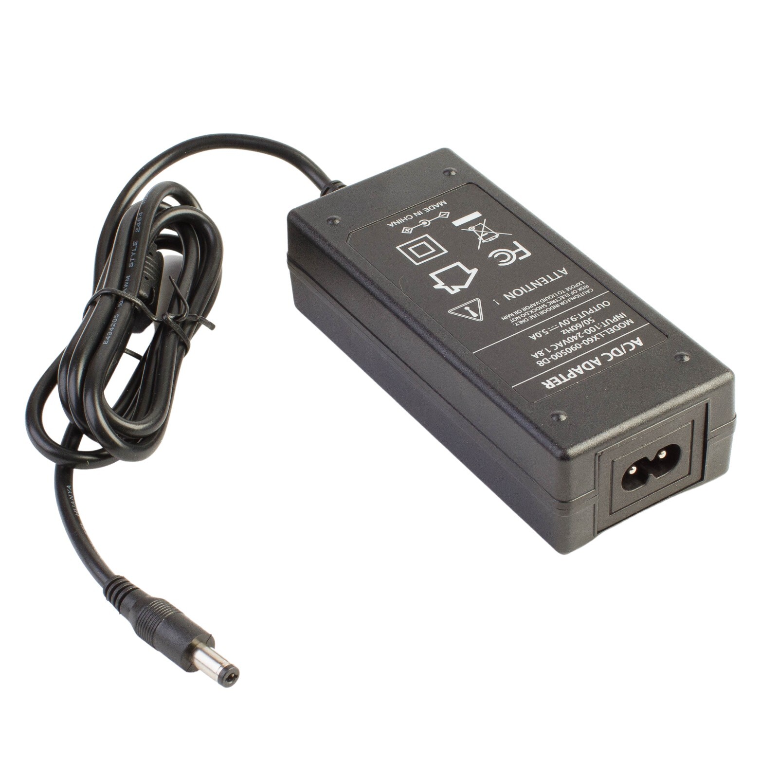 9v 5A Power Supply Adapter 45w AC 100 to DC 9v 5.5 x 2.1mm plug