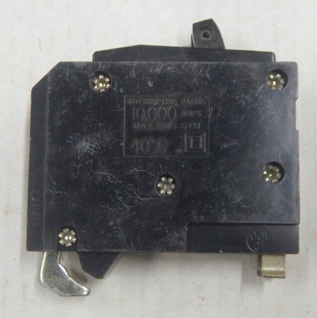 (5) SQUARE D QOT1515 Tandem Plug In Breaker with hook 1 Pole 15 Amp 120V USED