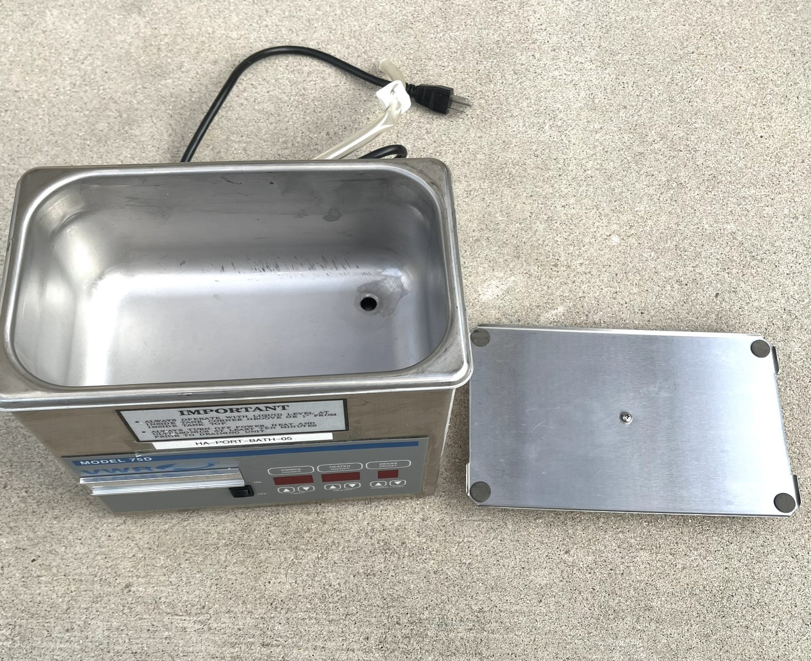 vwr ultrasonic cleaner 75D_tested and warranted
