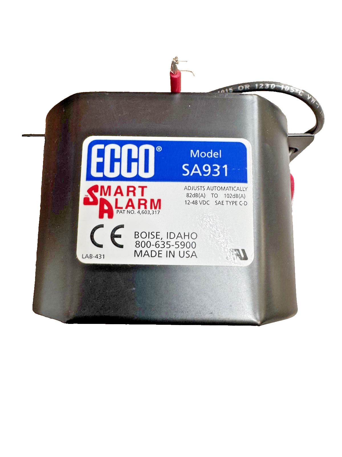 ECCO SA931 Smart Alarm Back Up Alarm 12-48VDC NIB For Industrial equipment