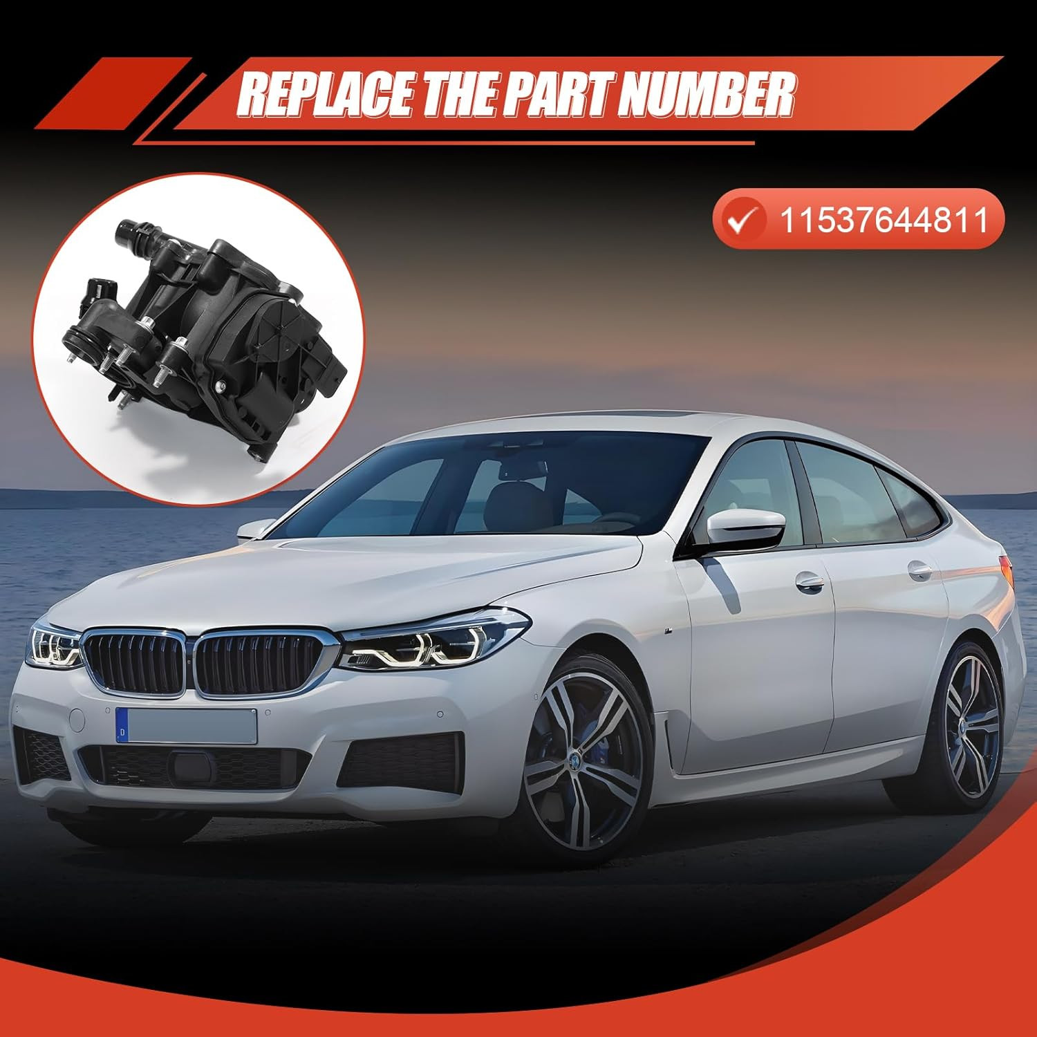 Thermostat Housing 2014-2020 For BMW 320i 330i 430i 530i 740e OE# 11537644811