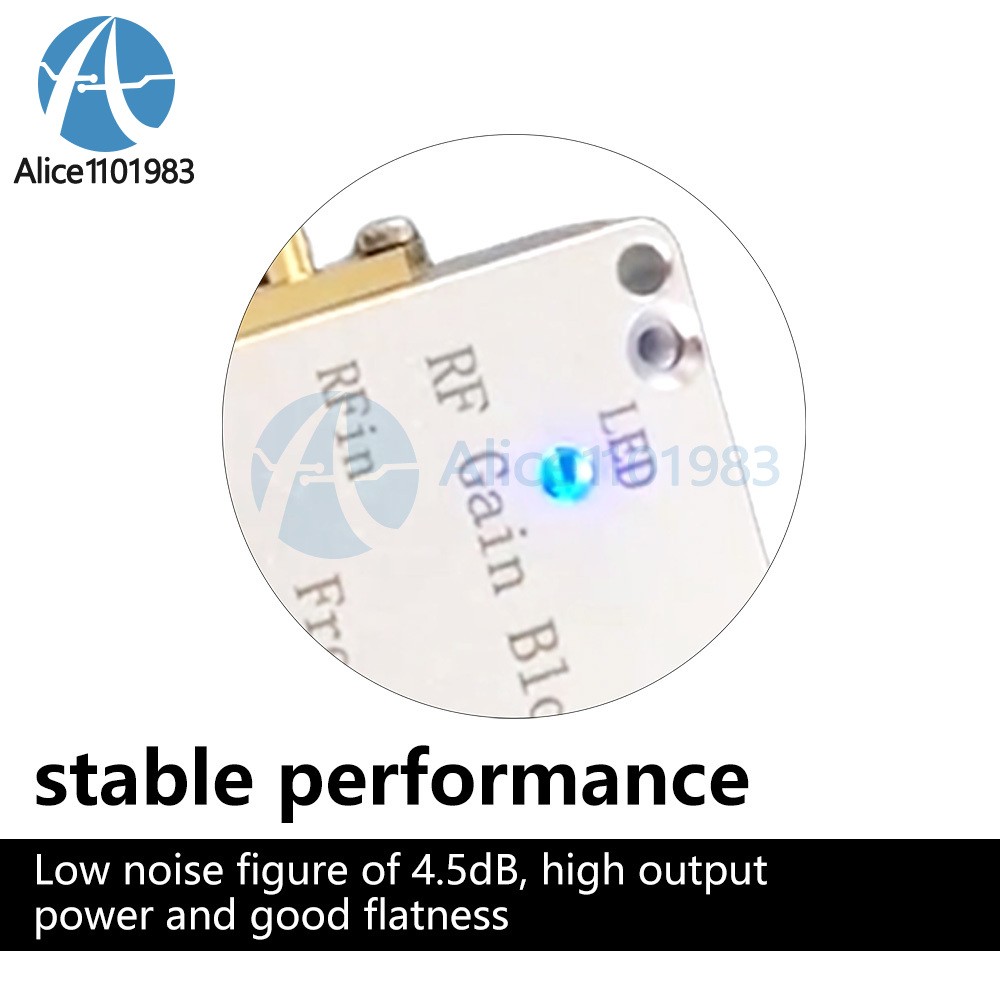 10M-6GHz Low Noise Amplifier Gain 10-40DB LNA RF Amp Signal Driving Receiver