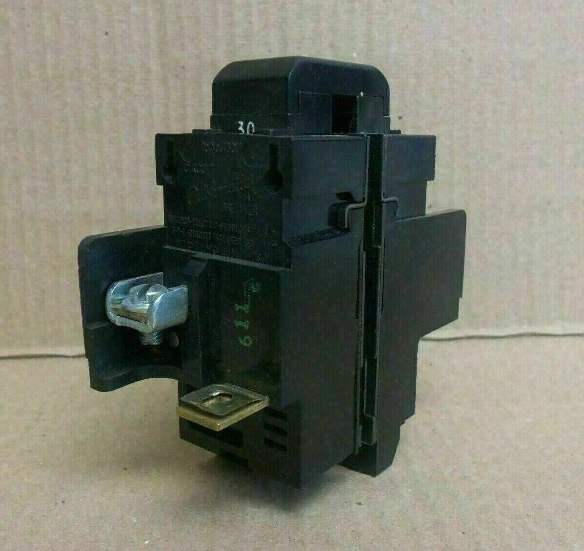 Pushmatic P230 2 Pole 30 Amp 240 V Circuit Breaker W/ Shields and Tabs