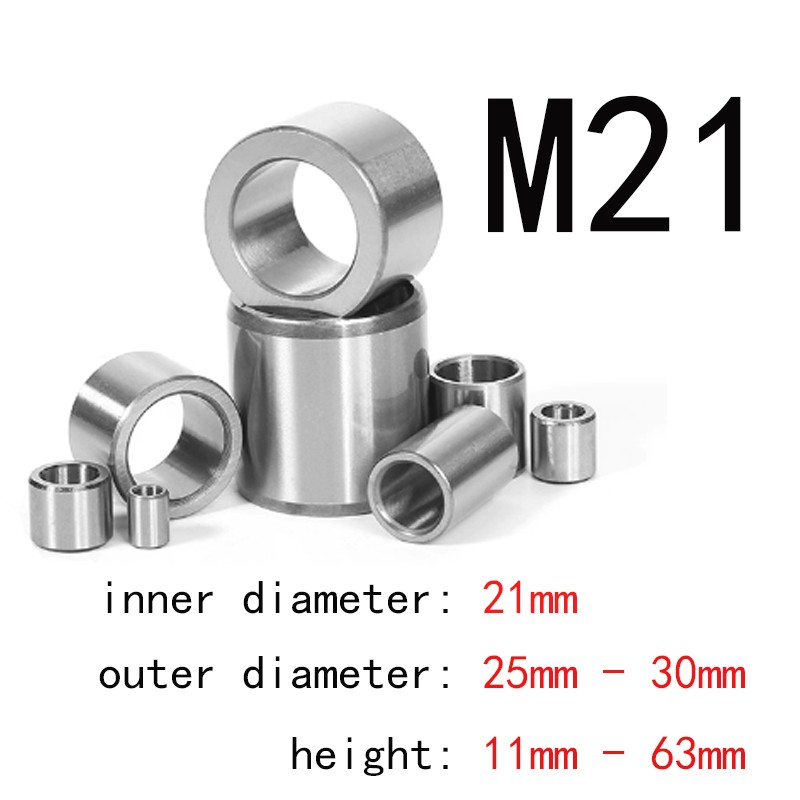 21mm ID 25mm-30mm OD Bearing Steel Sleeve Hollow Round Shaft Sleeves Bushing