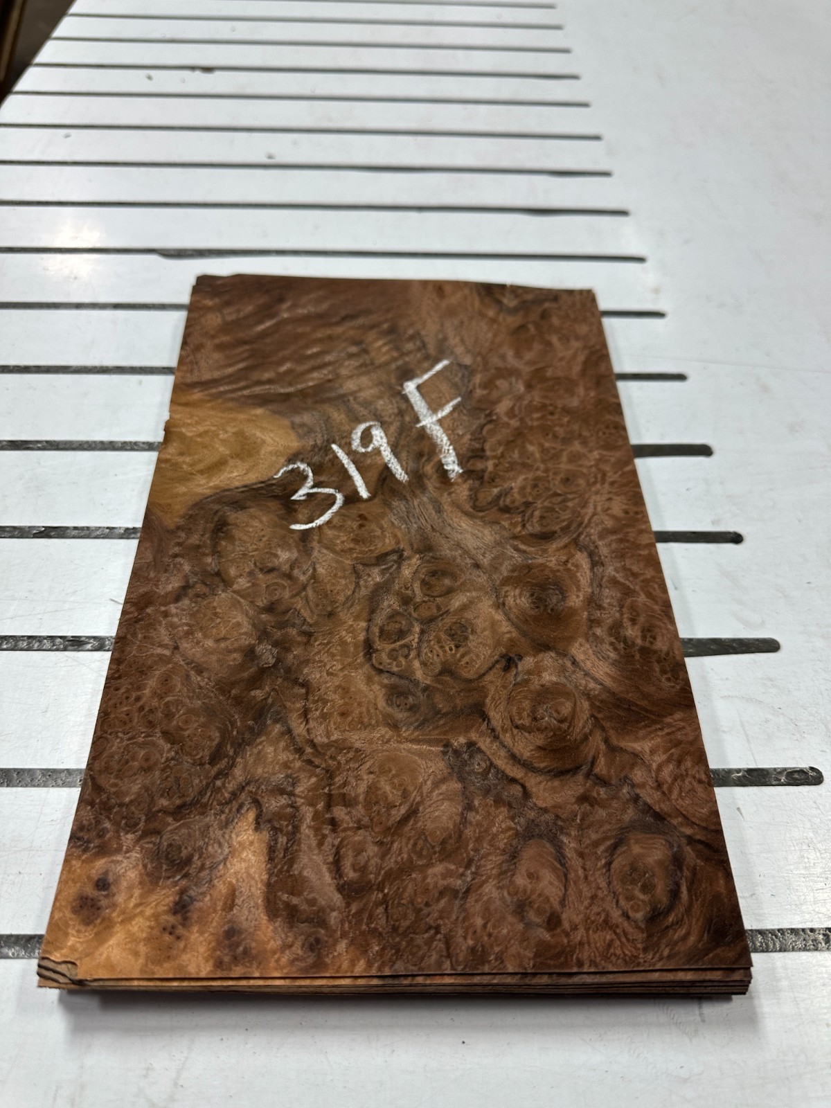 Walnut Burl Raw Wood Veneer 2 sheets 12» x 7» 319F
